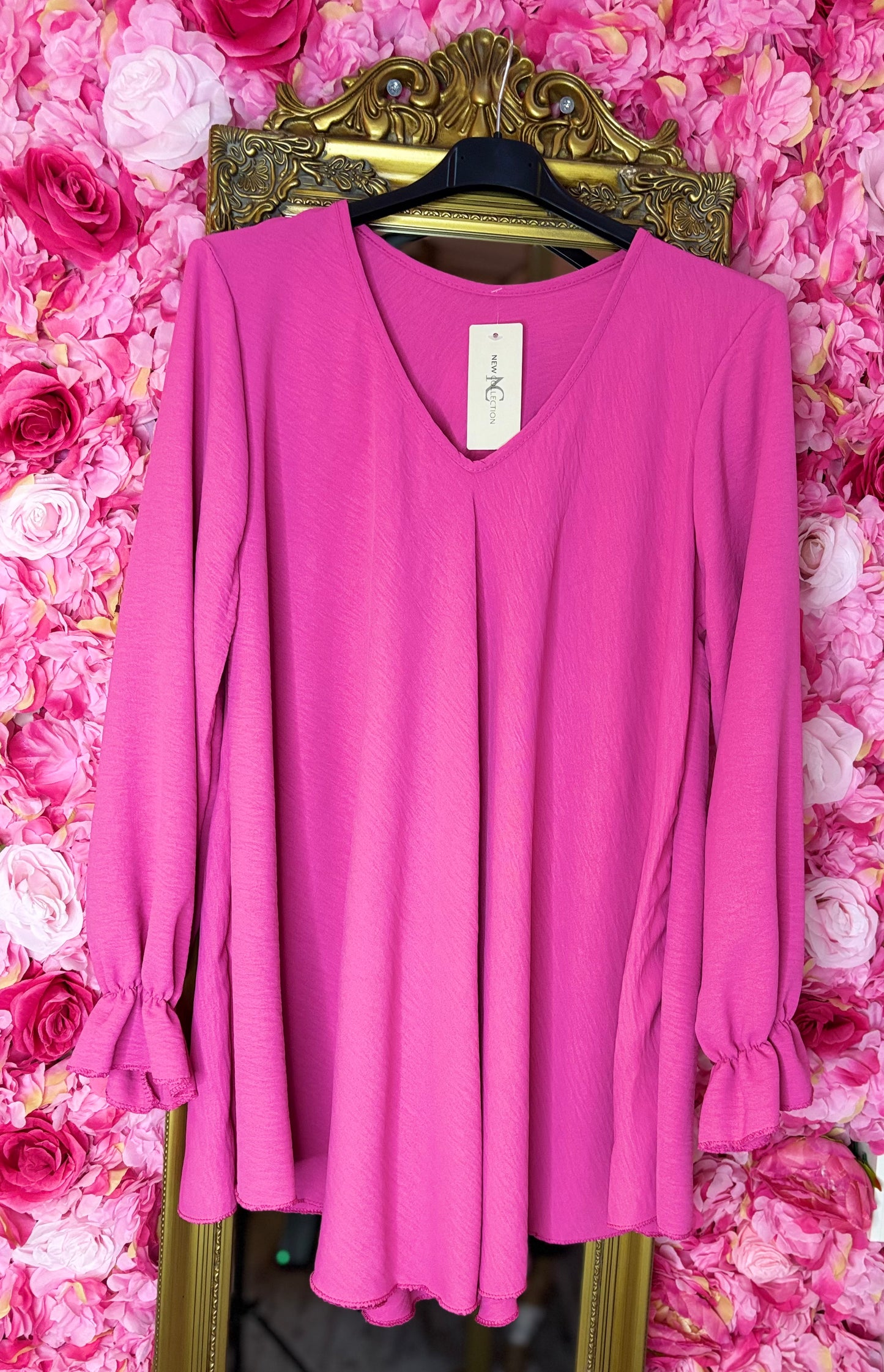 Blouse Mar Fuchsia Plus Size Maat 44 t/m 48-50