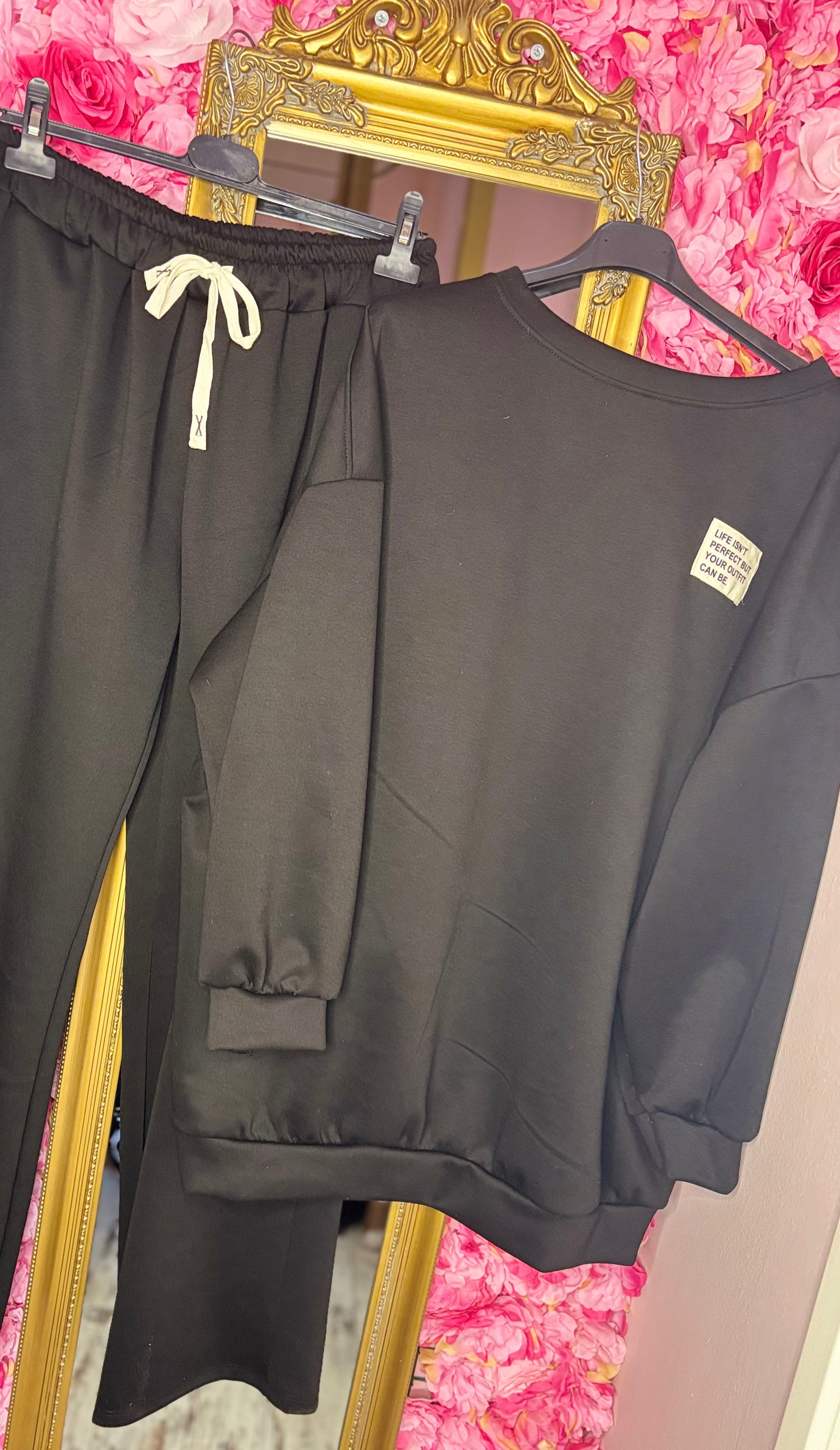 Comfy Set Perfect Zwart Plus Size maat 46 t/m 54