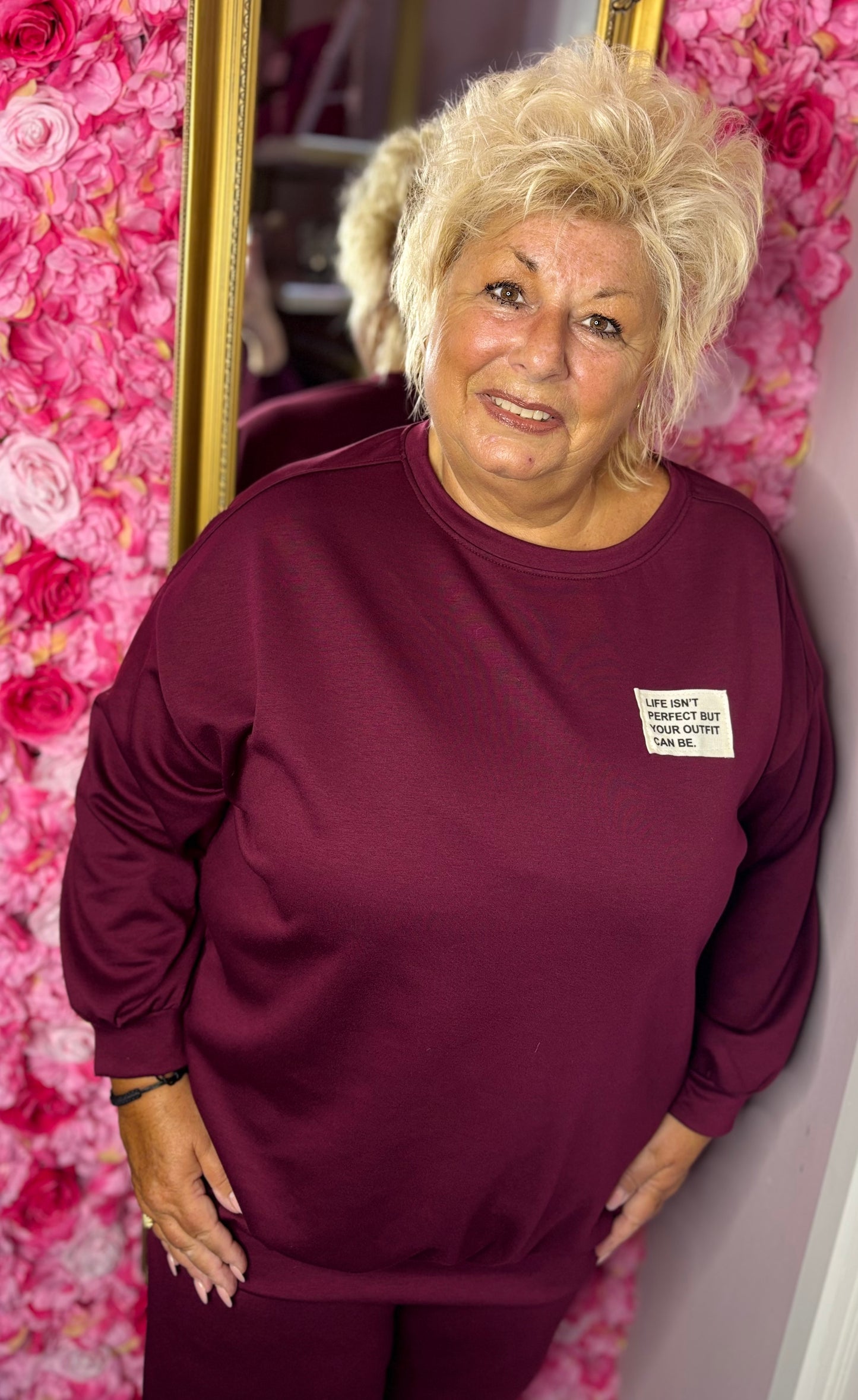 Comfy Set Perfect Bordeaux Plus Size maat 46 t/m 54