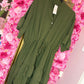 Jurk Marbella Summer Leger groen Plus Size 48 t/m 54-56
