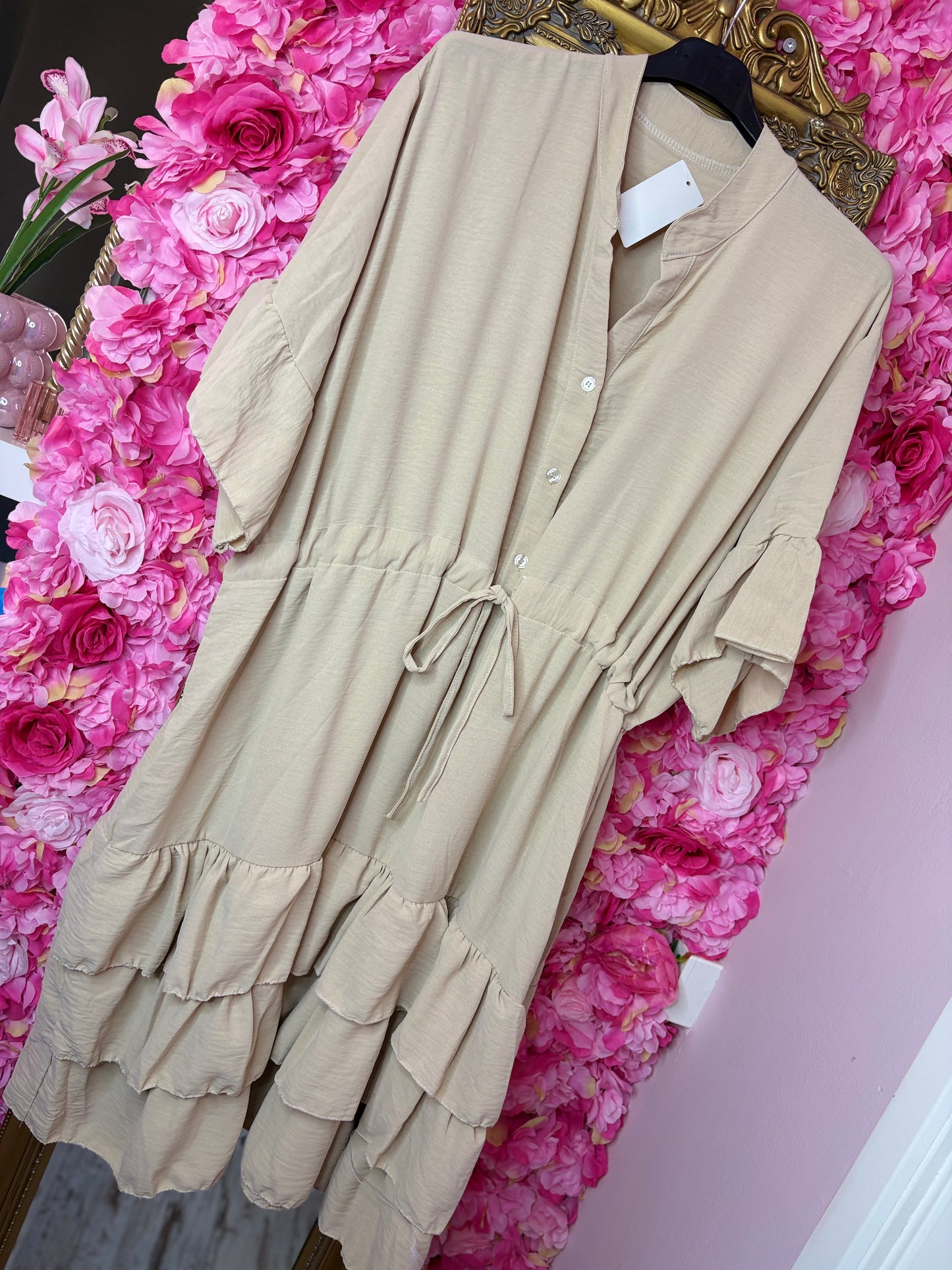 Jurk Marbella Summer Beige Plus Size 48 t/m 54-56