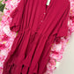 Jurk Marbella Summer Rood Plus Size 48 t/m 54-56