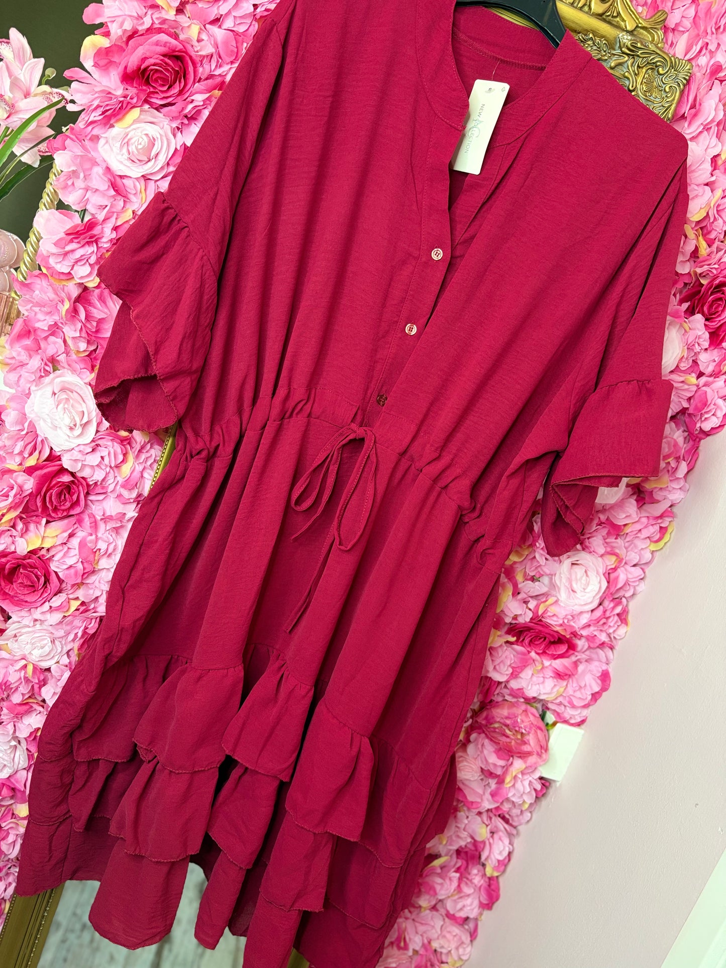 Jurk Marbella Summer Rood Plus Size 48 t/m 54-56