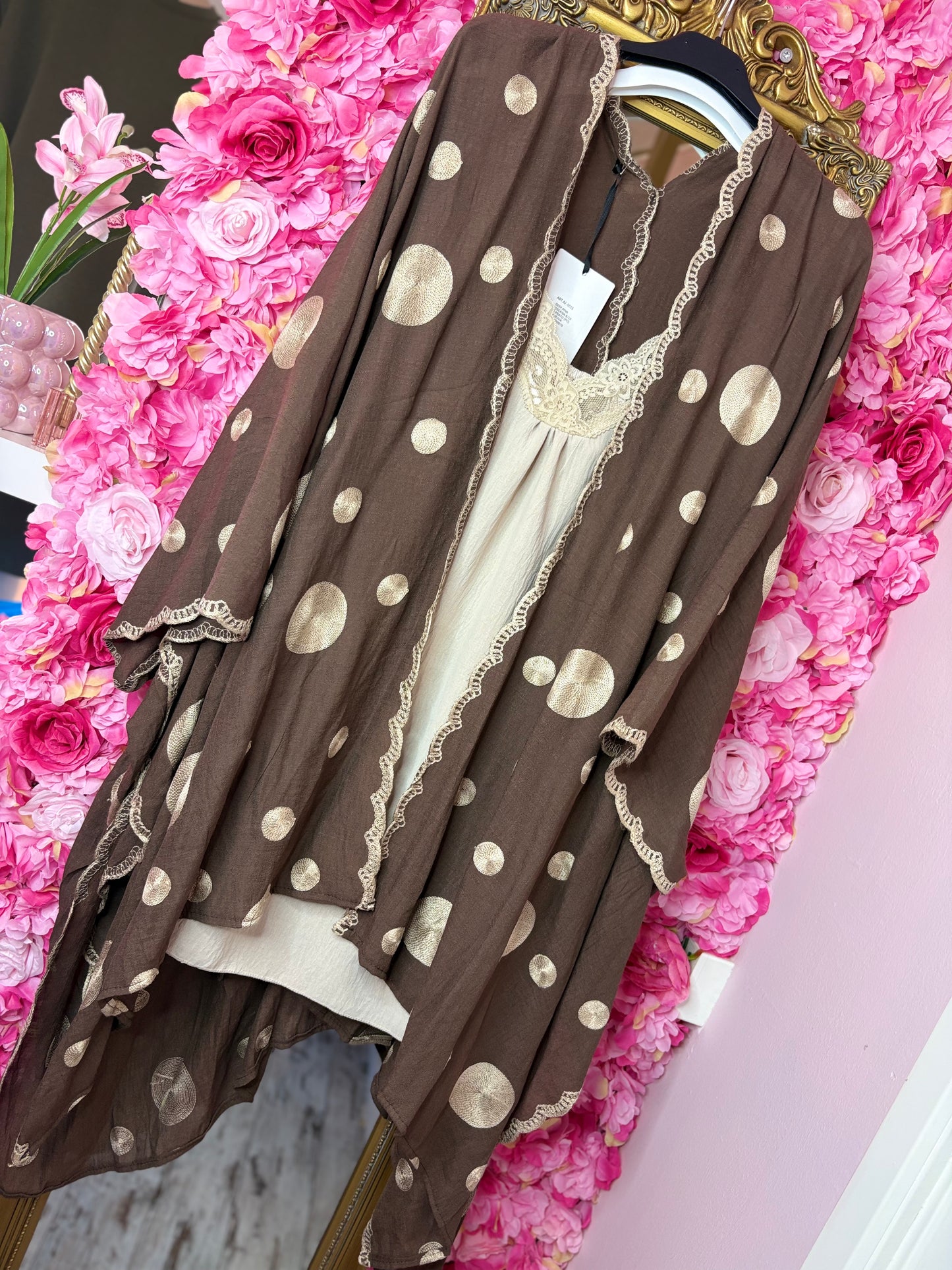 Poncho Luxe Bruin Plus size Maat 48 t/m 56