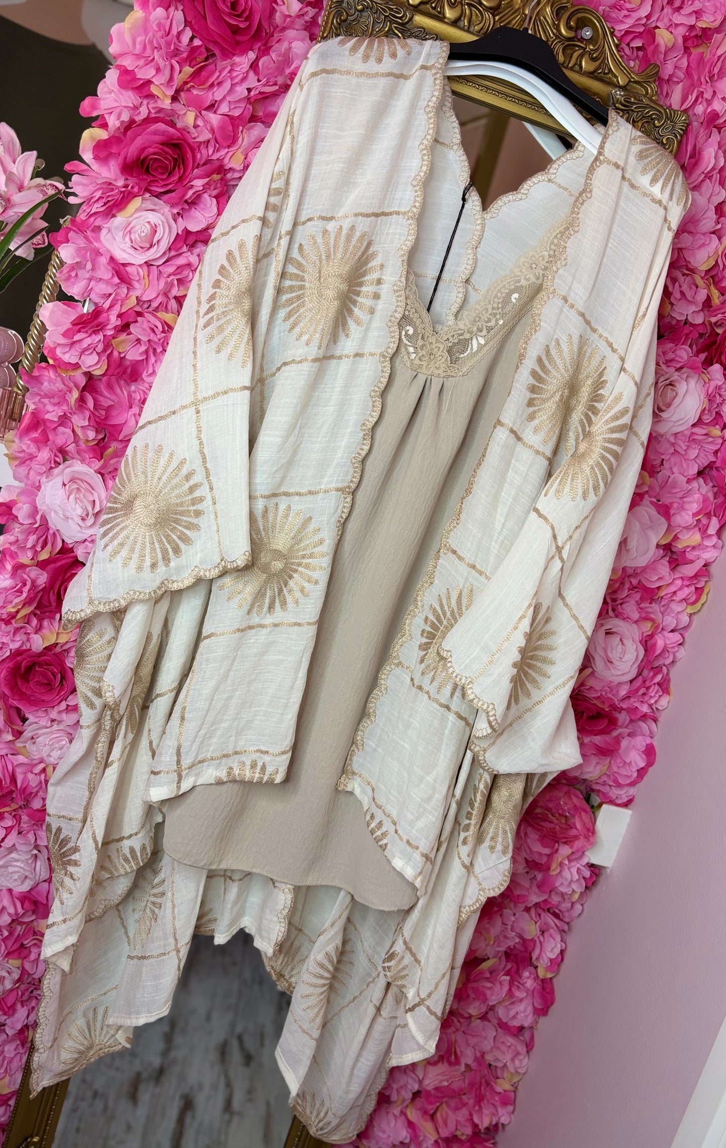 Poncho Luxe Beige Plus size Maat 48 t/m 56