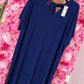 Lange Jurk Basic Travel Donker Blauw Plus Size Maat 48 t/m 54-56