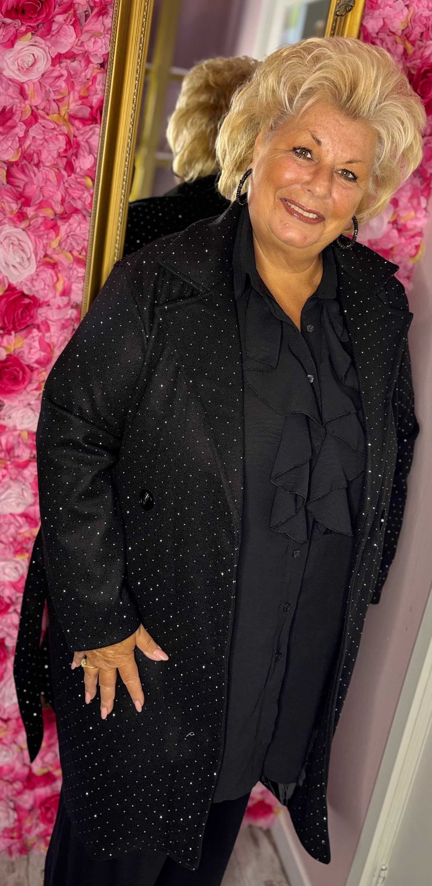 Trenchcoat Blingie Plus Size Maat 44 t/m 52 (dicht)