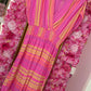 Lange Jurk Katoen Roze Plus Size Maat 48 t/m 52