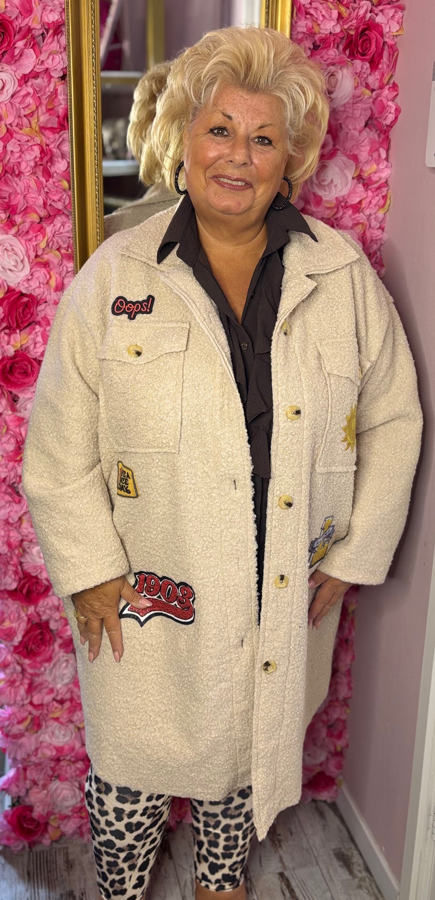 Blouse Best Bruin Plus Size maat 48 t/m 56