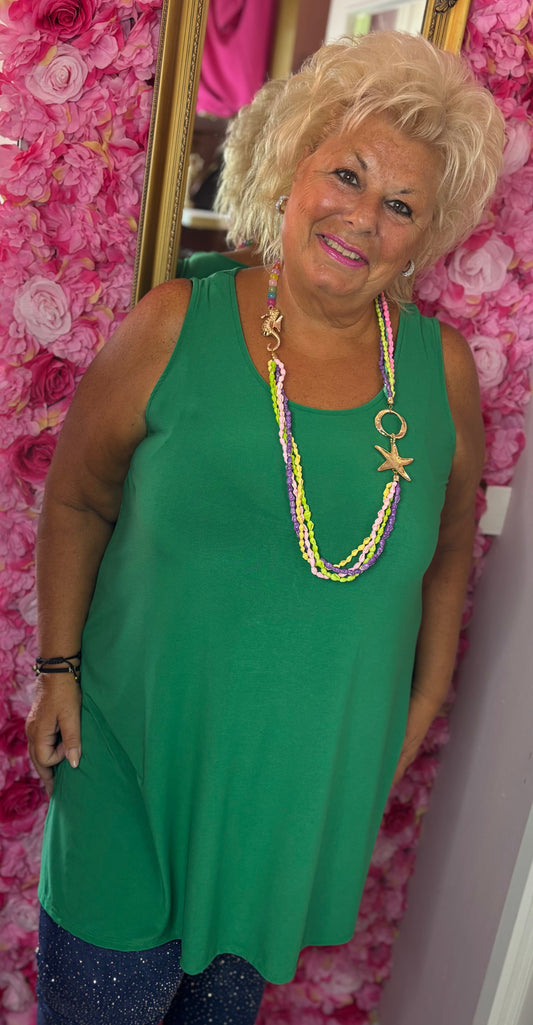 Tuniek Travely Guc Groen Plus Size Maat 48 t/m 52