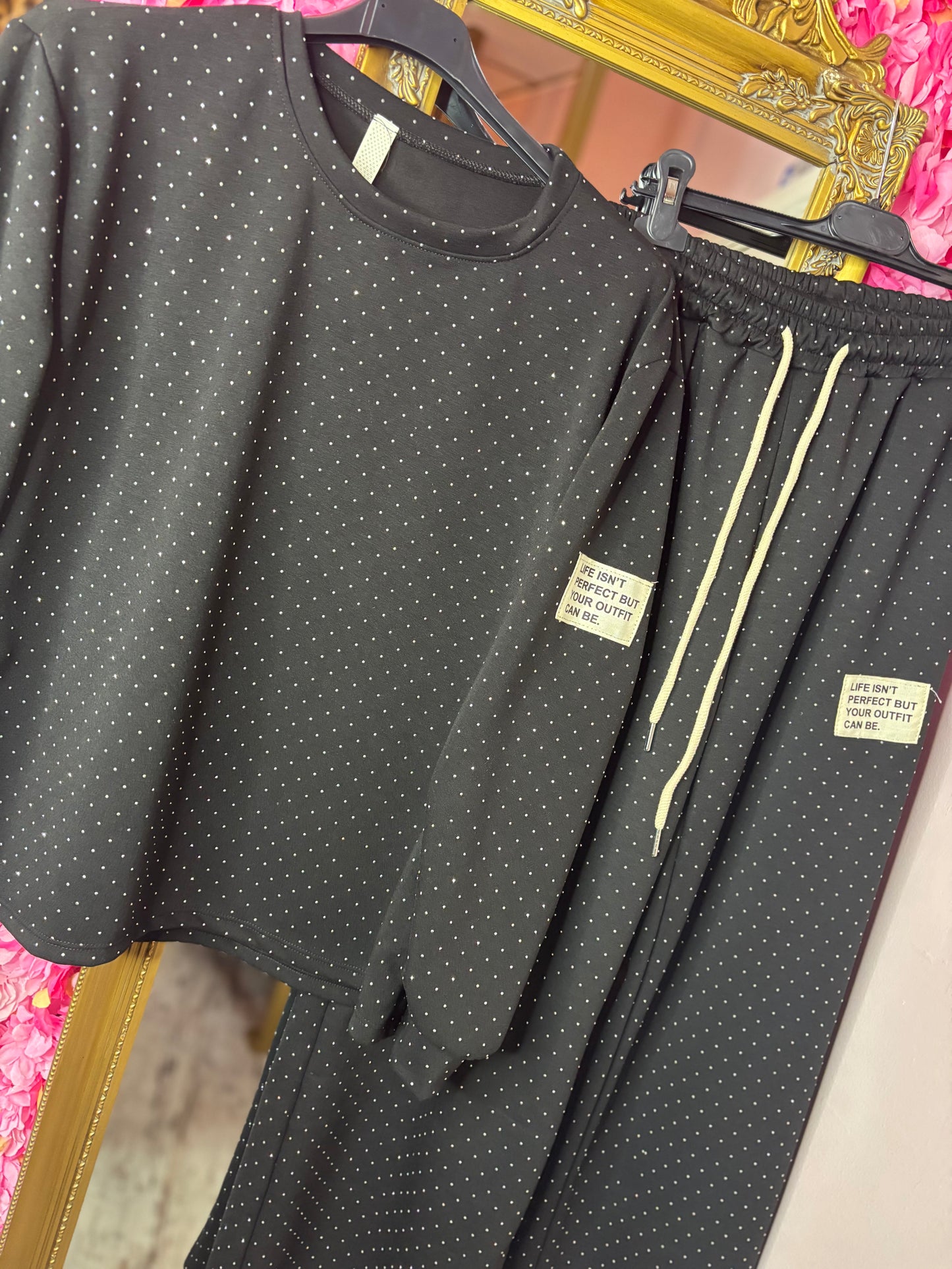 Comfy Set Perfect Shine Zwart tot maat 44