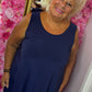 Tuniek Travely Donker Blauw Plus Size Maat 48 t/m 52