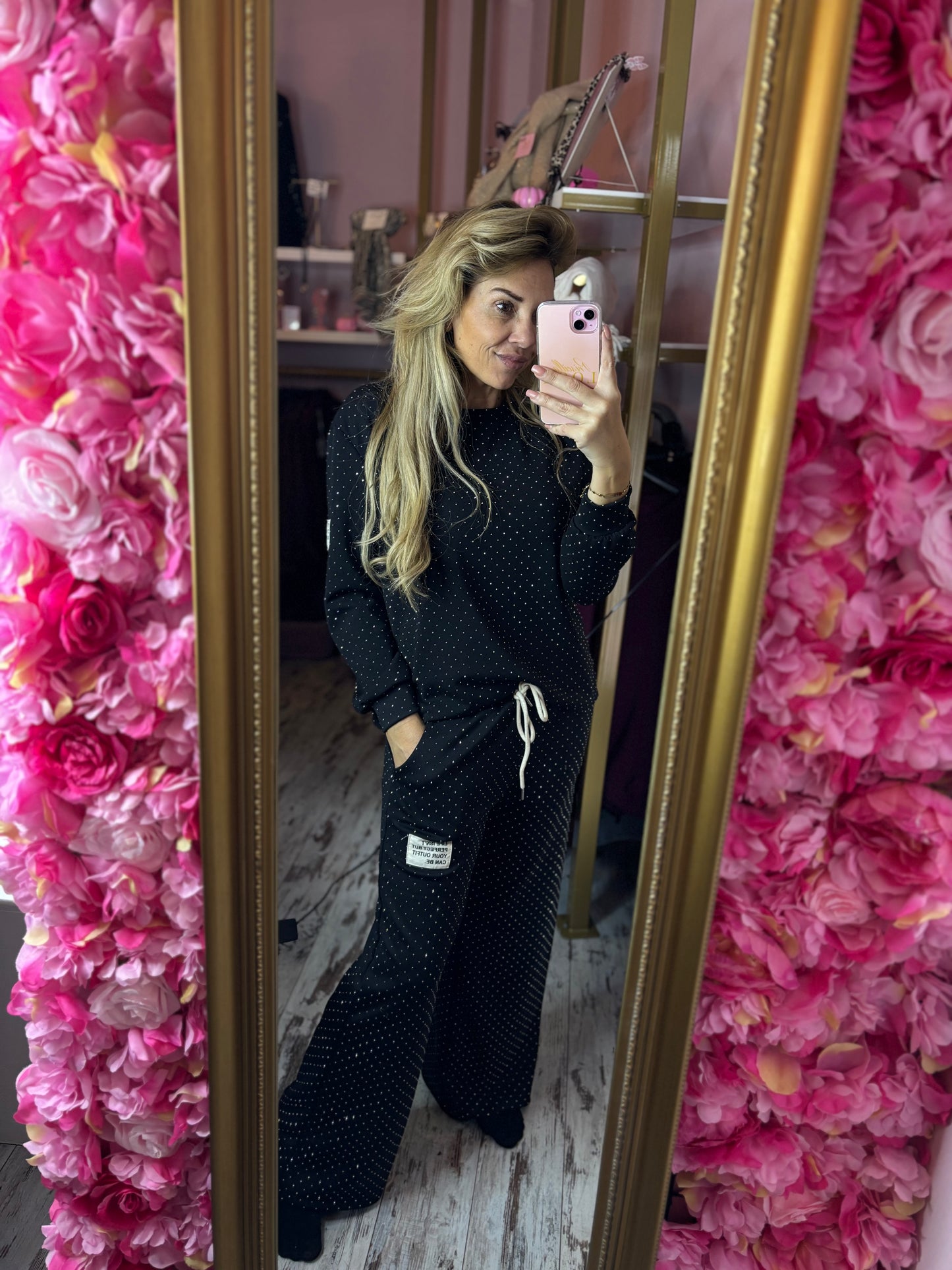 Comfy Set Perfect Shine Zwart tot maat 44