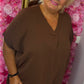 Blouse Ballon Sum Bruin Plus Size maat 48 t/m 54