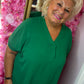 Blouse Ballon Sum Guc Groen Plus Size maat 48 t/m 54
