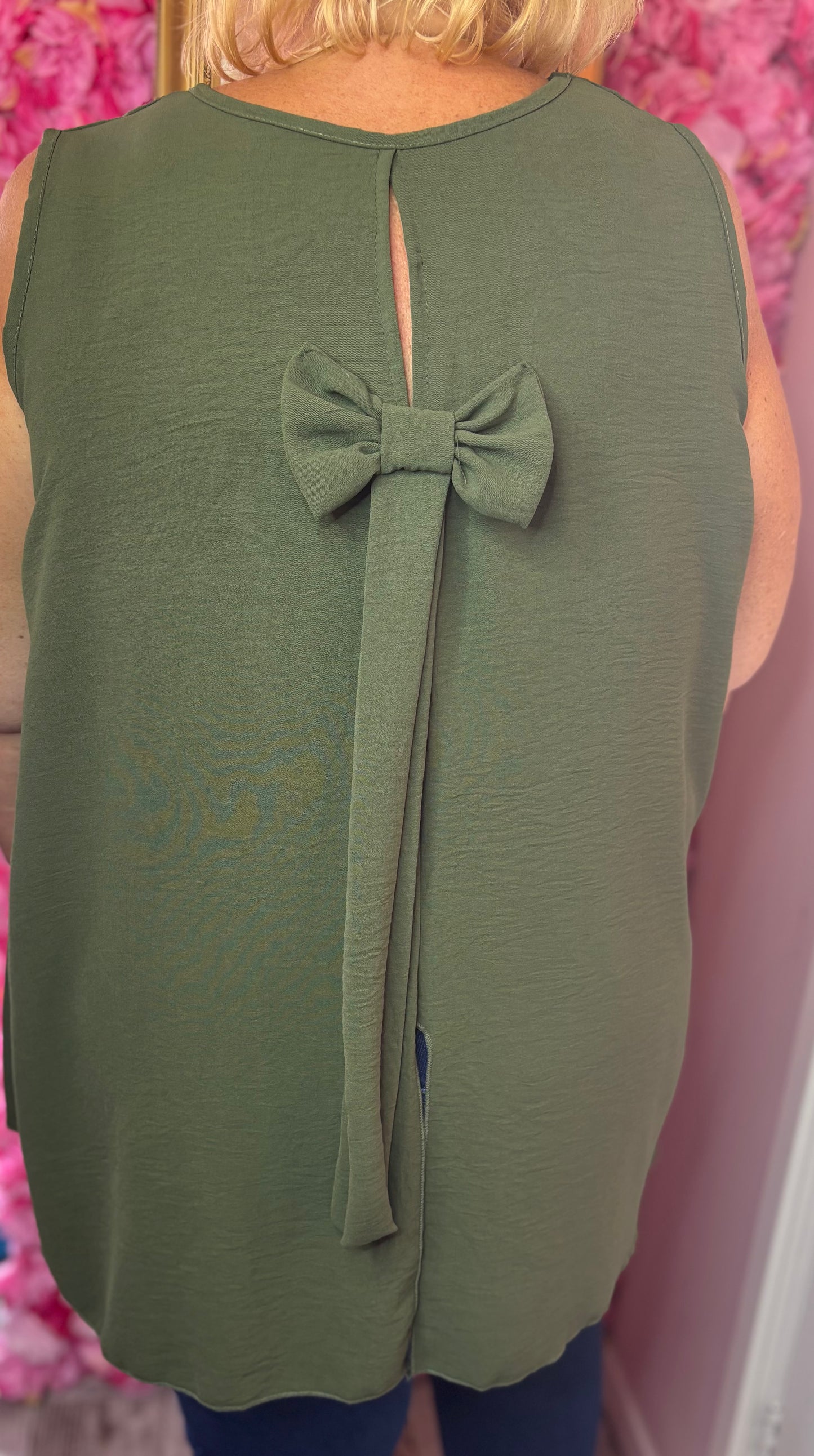 Top Strik Rug Leger Groen Plus Size Maat 44 t/m 50-52