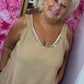 Top Beachy Camel Plus Size Maat 46 t/m 54