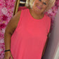 Top Strik Rug Koraal Plus Size Maat 44 t/m 50-52