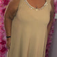 Jurk Beachy Camel Plus Size Maat 46 t/m 52