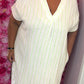 *LUCKY LOOK* Lange jurk Stip Katoen Groen Plus Size Maat 48 t/m 54
