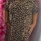 Lange Jurk Panter Travel Plus Size Maat 48 t/m 54-56