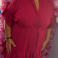 Jurk Marbella Summer Rood Plus Size 48 t/m 54-56