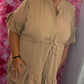 Jurk Marbella Summer Camel Plus Size 48 t/m 54-56