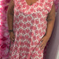 Lange Jurk Floor Katoen Rood Plus Size Maat 48 t/m 54