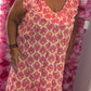 Lange Jurk Floor Katoen Roze Plus Size Maat 48 t/m 54