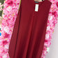 *LUCKY LOOK* Jurk Senna A-lijn Bordeaux Plus Size Maat 48 t/m 54