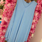 *LUCKY LOOK* Jurk Senna A-lijn Licht Blauw Plus Size Maat 48 t/m 54