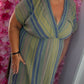 Lange Jurk Cotton Leger Groen Plus Size Maat 48 t/m 52