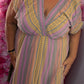 Lange Jurk Cotton Taupe Plus Size Maat 48 t/m 52