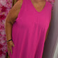 *LUCKY LOOK* Jurk Senna A-lijn Fuchsia Plus Size Maat 48 t/m 54