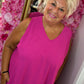 *LUCKY LOOK* Jurk Senna A-lijn Fuchsia Plus Size Maat 48 t/m 54