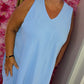 *LUCKY LOOK* Jurk Senna A-lijn Licht Blauw Plus Size Maat 48 t/m 54