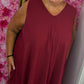 *LUCKY LOOK* Jurk Senna A-lijn Bordeaux Plus Size Maat 48 t/m 54