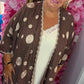 Poncho Luxe Bruin Plus size Maat 48 t/m 56