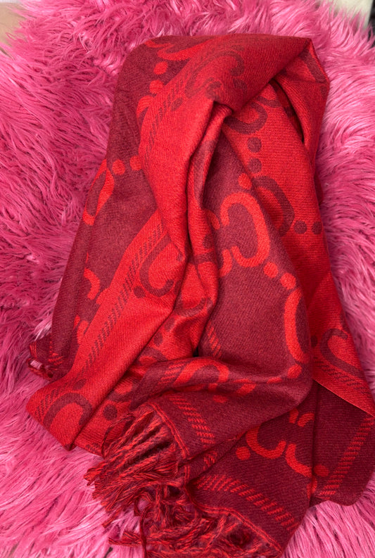 Sjaal C Soft Rood-Bordeaux