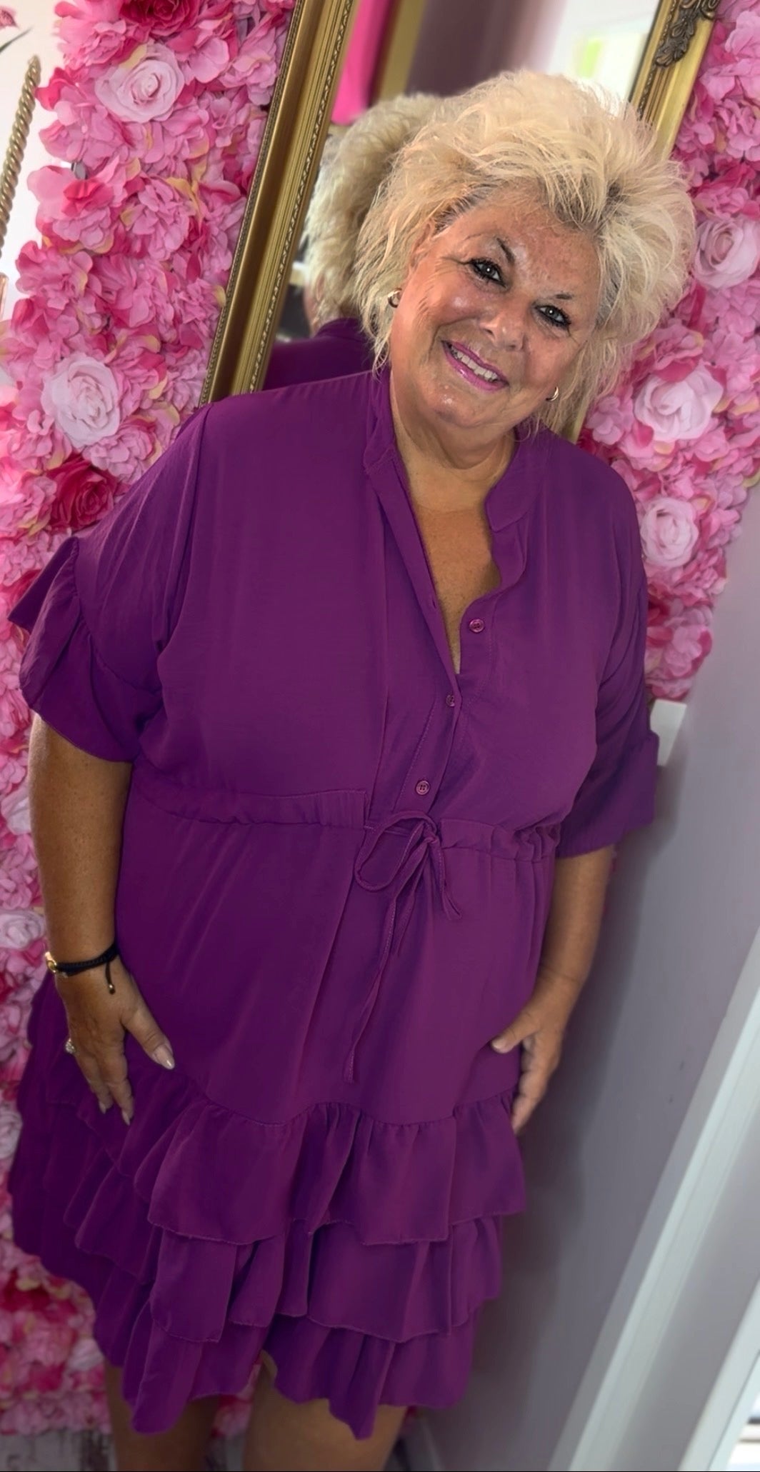 Jurk Marbella Paars Plus Size 48 t/m 54-56