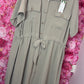 Jurk Button Taupe Plus Size Maat 44 t/m 50-52