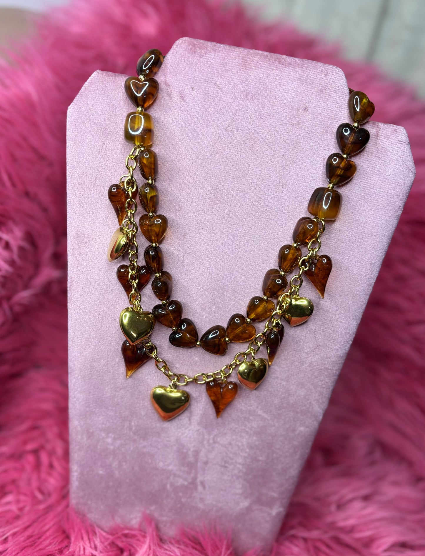 Ketting Lovely two Bruin