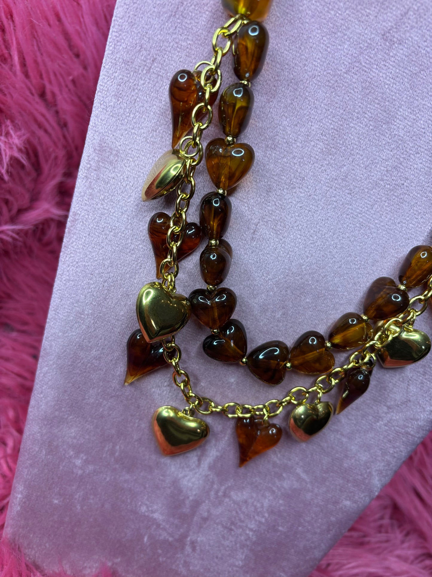 Ketting Lovely two Bruin