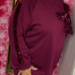 Comfy Set Glitter Bow Bordeaux Plus Size maat 46 t/m 54