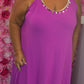 Jurk Beachy Paars Plus Size Maat 46 t/m 52