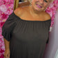 Jurk Linnen Queen Bruin Plus Size Maat 46 t/m 52-54