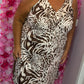 Jurk Fee Animal Travel Bruin Plus Size Maat 48 t/m 54-56