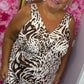 Jurk Fee Animal Travel Bruin Plus Size Maat 48 t/m 54-56