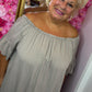 Jurk Linnen Queen Taupe Plus Size Maat 46 t/m 52-54