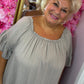 Jurk Linnen Queen Taupe Plus Size Maat 46 t/m 52-54